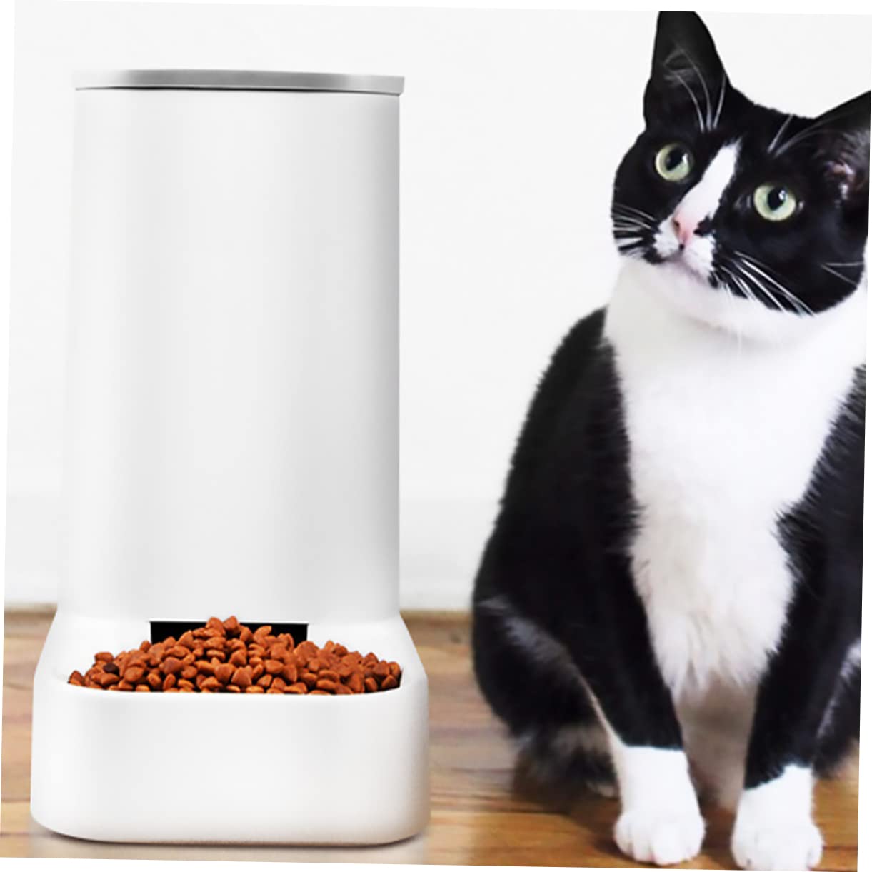 Garneck 1Pc Automatic Pet Feeder Durable Plastic Dog Cat Food Bowl with Opaque Design for Freshness Easy to Clean Stable Feeding for Your Pets