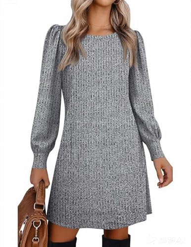 Image of Zeagoo Women Fall Winter Dress Knitted Pullover Dresses