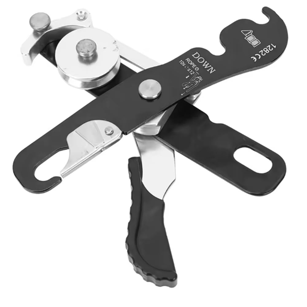 Descensor Manual Autoblocante para Escalada Al Aire Libre, Descenso Lento, Rescate, Equipo Autoblocante, Descensor de Cuerda de Protección.