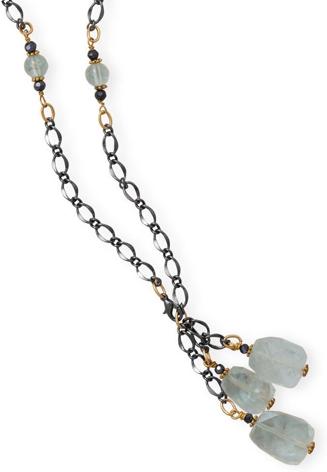 Two-tone Blue Crush Necklace - 26"