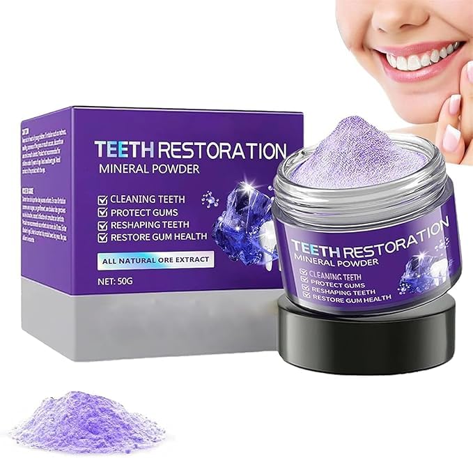 GarageLine - Polvo mineral para restauración de dientes, polvo mineral de restauración dental, eficaz para fortalecer dientes y encías, proteger las encías y refrescar el aliento (1 unidad)