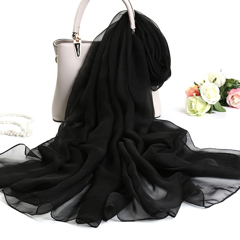 Womens Silk-Feeling-Scarf Long-Lightweight-Shawls-Wraps Spring-Summer-Sunscreen-Scarves Wrap Neck Headscarf4