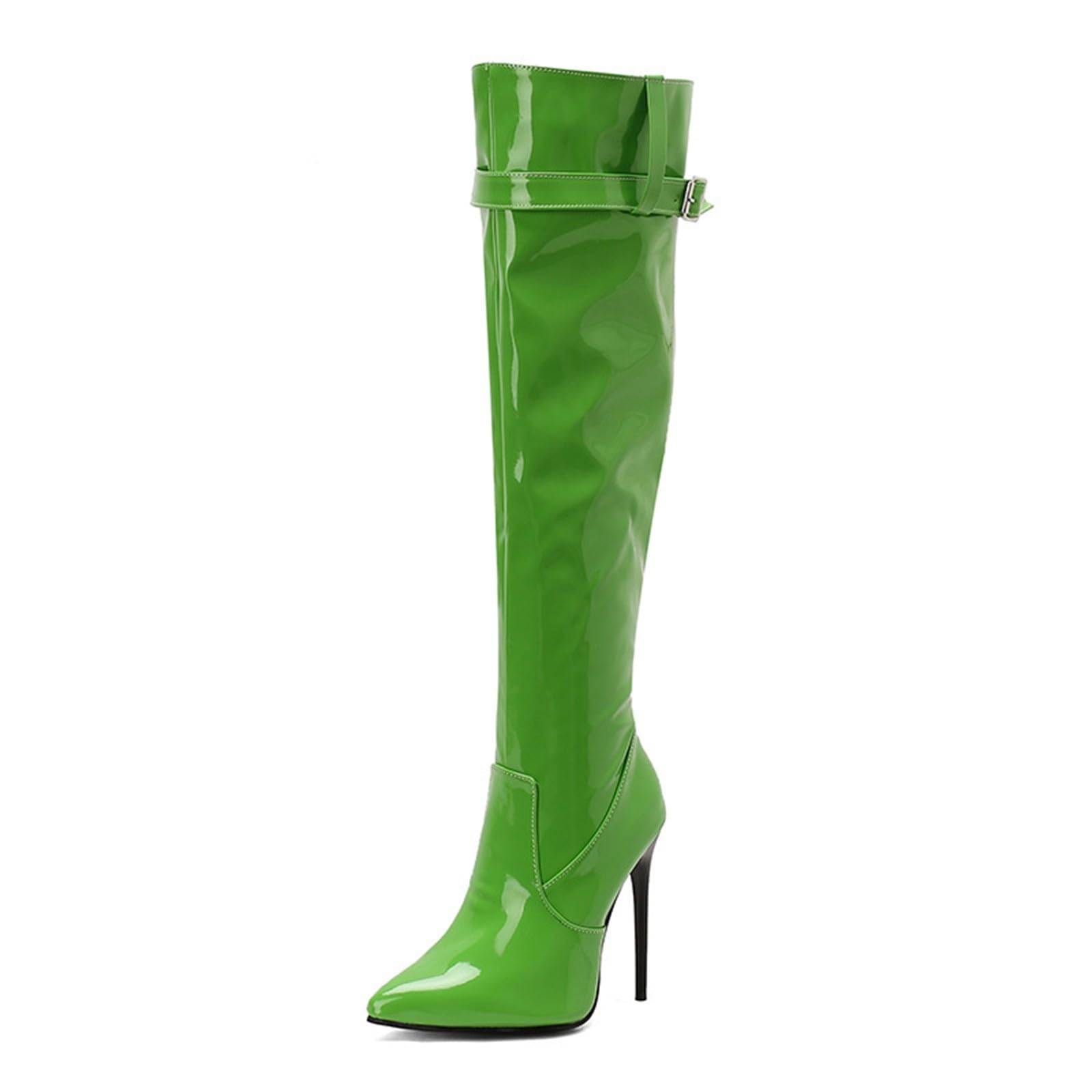 Elegante, knielange Stiefel mit Stilettoabsatz spitzer Zehenpartie für Abendveranstaltungen, Karneval Festliche Anlässe
