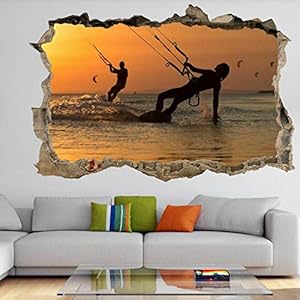 3D effect muurtattoo sticker doorbraak zelfklevende muurschildering muursticker stenen muur doorbraak muursticker tattoo…
