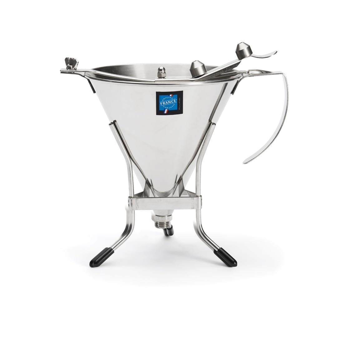 De Buyer Imbuto automatico a pistone con supporto 1,5 L in acciaio INOX