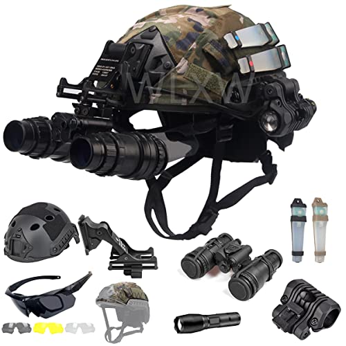 Casque airsoft rapide WLXW avec lunettes tactiques 3 couleurs et modèle PVS15 pour chasse en plein air