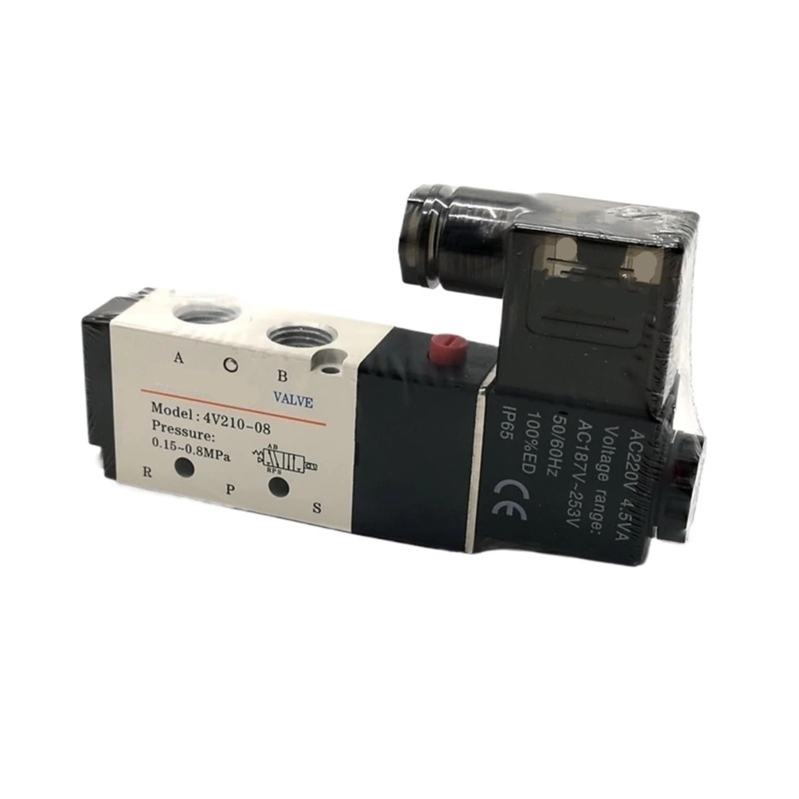 Jpvlcndj Ac220v 1Pc Solenoid Valve 4V210-08 1/4'' Dc24v 2/5 Way Pneumatic Valve 4V21008a 4V21008b(Ac220v)