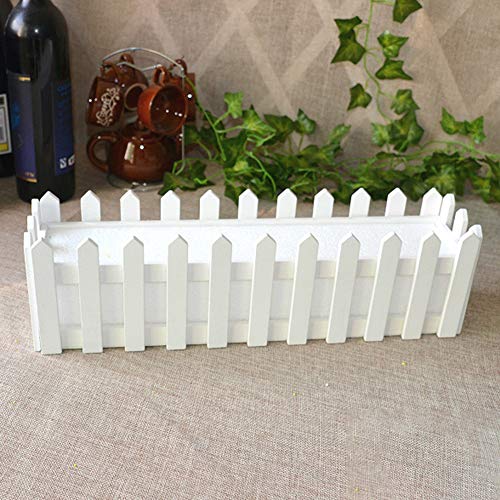Liuqingwind 2352657-LIUQINGWIND Fence Garden Ornament Flower Pot Plywood Foam Picket Fence Wedding Party Office Decor thumb #8