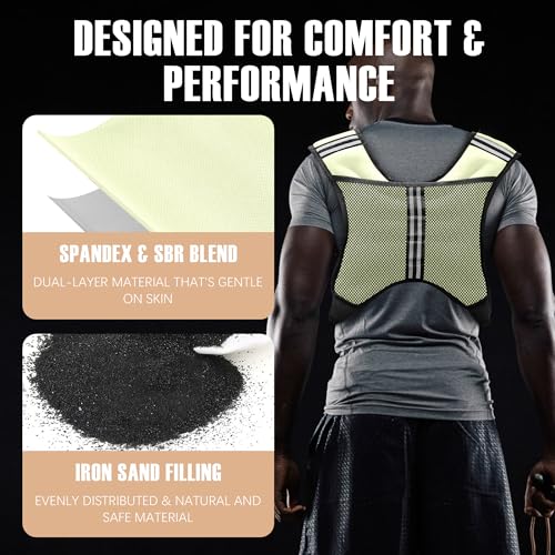 Image of NATURELUX Weighted Vest Men or Women - 5 /10 /15 /20 /25 /30lbs Weights with Reflective Stripe, Weighted Vest for Workout Equipment for Strength Training Running - Walking Weight Loss