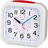 MAG(マグ) 目覚まし時計 置き時計 知育時計 子供 勉強 時計の読み方 教え方アドバイスシート付き アナログ 静音 連続秒針 電子音 アラーム スヌーズ ライト ホワイト おきてよーめるT-784 WH-Z ノア精密