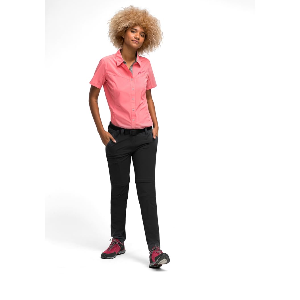 Maier Sports Inara Slim Zip, Damen Wanderhose, Wasserabweisende Hose für Trekking und Hiking, Enganliegender Schnitt, Zipp-off-Funktion, PFC-frei, mSTRETCH pro 4 & Dryprotec