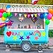 2 Pieces Circus Awnings Decoration, 3D Carnival Tent Striped Awning Wall Decorations for Carnival Circus Theme Party, Carnival Stand, Party Favors Supplies