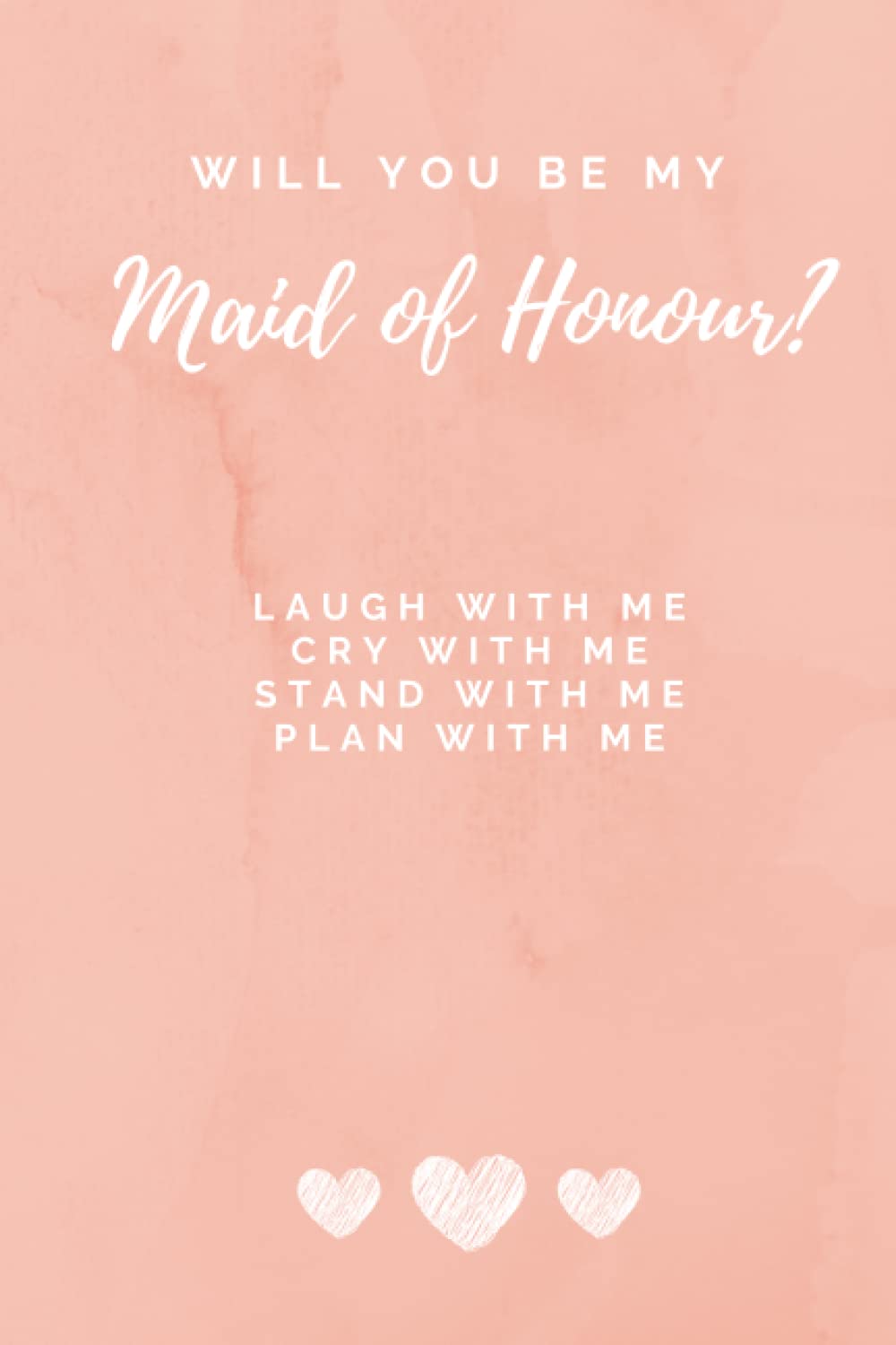 Will you be my Maid of Honour: Pink marble Lined Maid of Honour Notebook for Ideas, Thoughts, Reminders, To-do-lists & Plans, Bridal Party Gift 6"x9" - 120 Pages