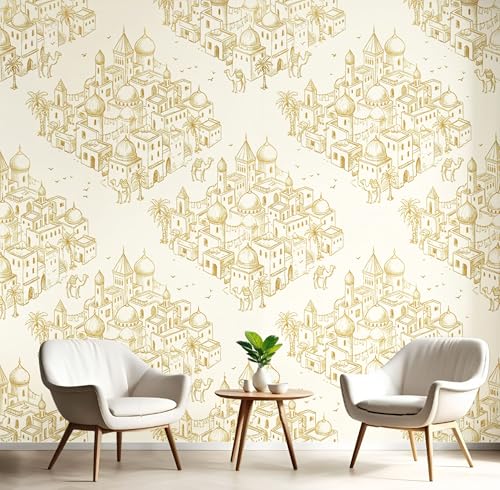 Papier peint architecture de luxe pour chambre parentale