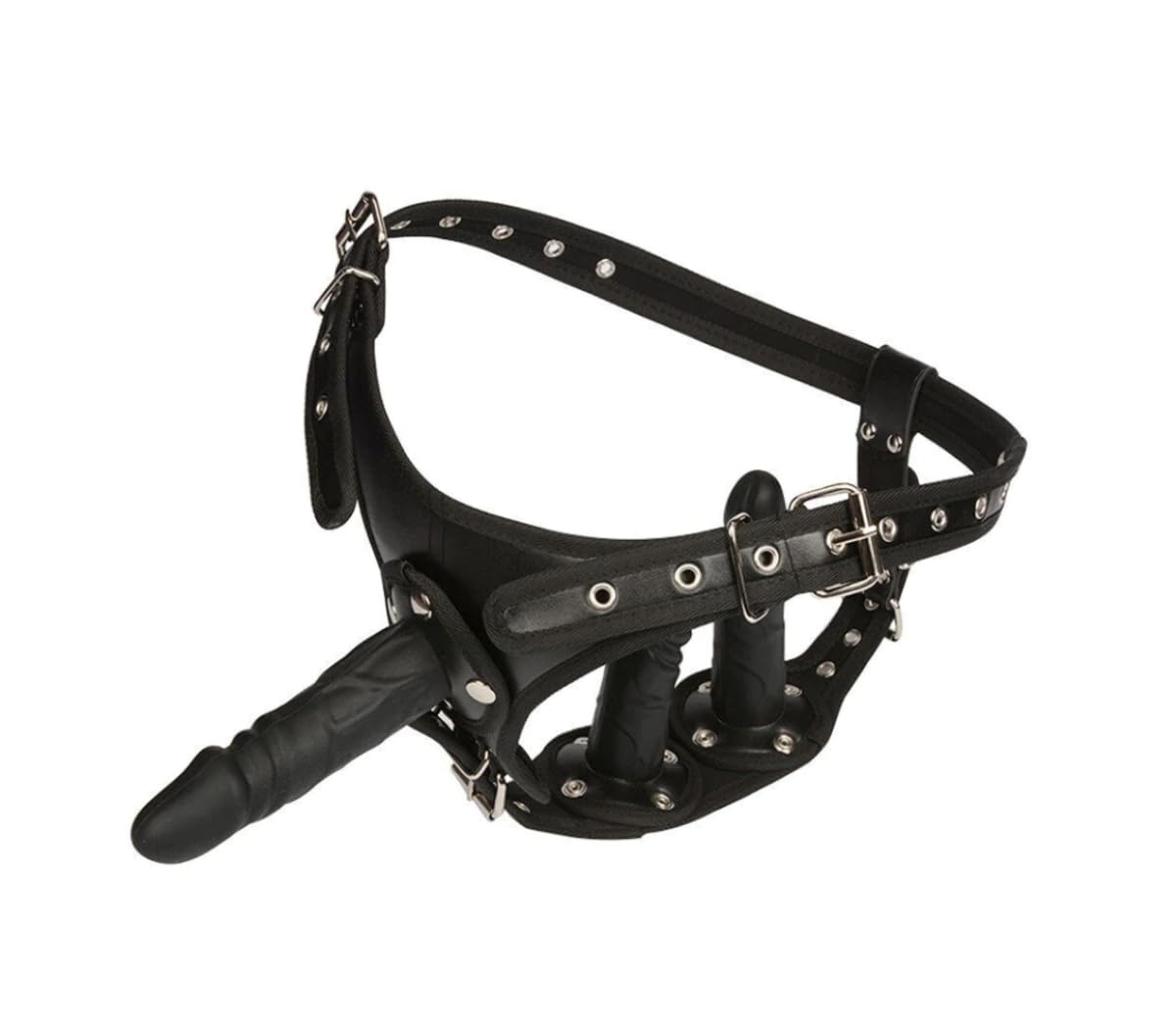 Three-in-One Strap-On Set with Silicone Attachments BB20016