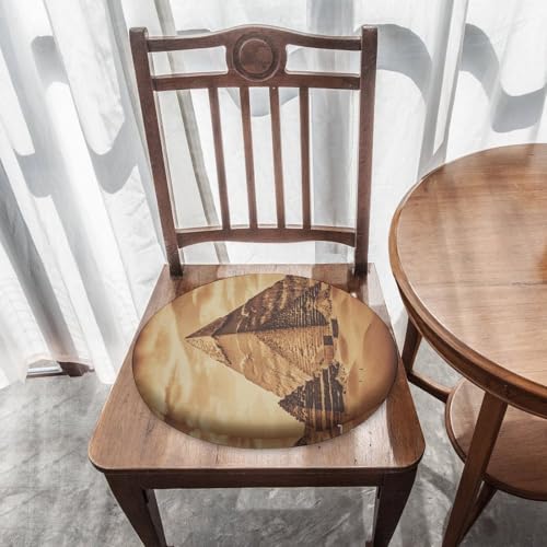 Coussin de chaise rond vintage pyramide mousse mémoire salon balcon