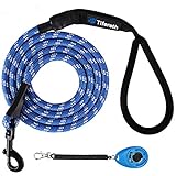 Dog Leashes for Medium and Large Dogs Mountain Climbing Rope Dog Leash 6 ft Long Supports the Strongest Pulling Large and Medium Sized Dogs(Free Dog Training Clicker) (6 Feet, Blue)