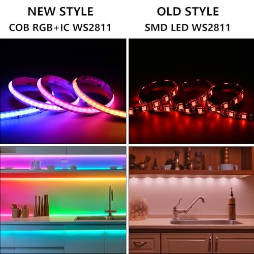 Tira de LED RGB+IC COB WS2811 24V 20 metros 2 rollos miniatura 4