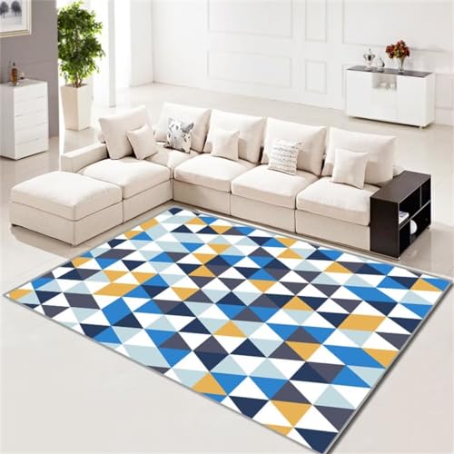 Tapis pour enfant bleu 200x250cm géométrique et moderne - 2