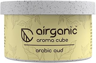 AIRGANIC Aroma Cube - Arabic Oud Organic Air Perfume | Leakproof Car Air Freshener- Bar, 40G - Freshen Up Your Car Price In India
