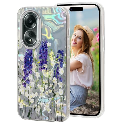 WOKEZ Fodral för Oppo A58 4G - Lavendelmönster, Skyddande TPU