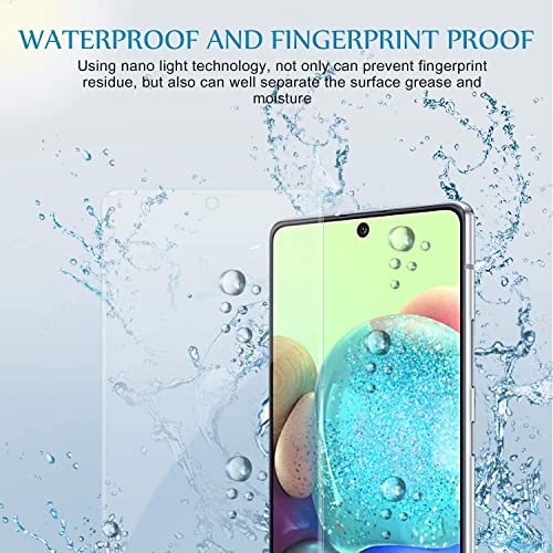 Image of STP FEEL� Tempered Glass Screen Protector Compatible for Samsung Galaxy A71 (6.7 Inch) HD Clear, Bubble-Free, Anti-Scratch Full Protection Durable Tempered Glass (Black, Pack of 1)