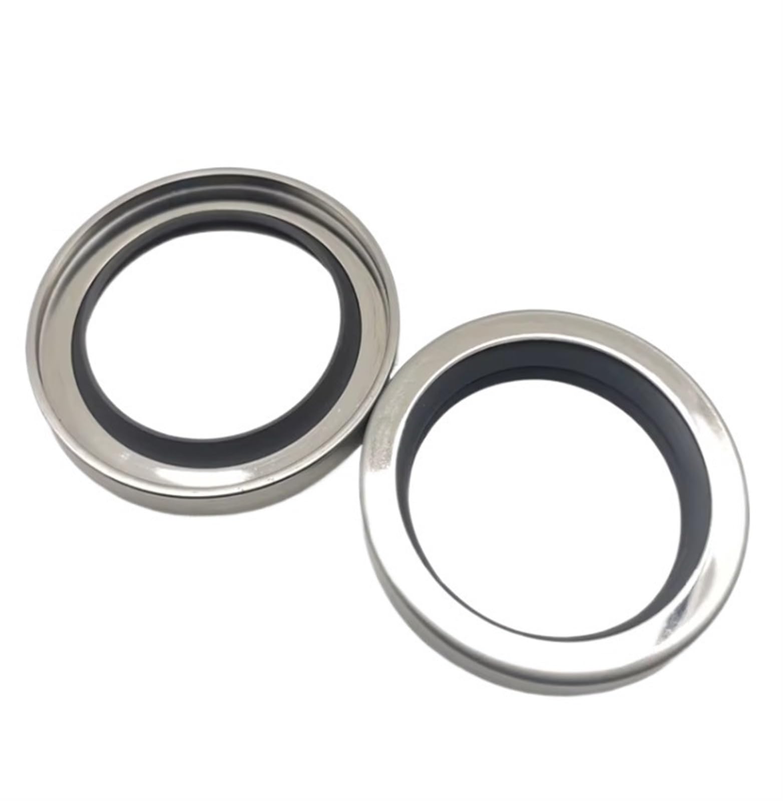 Sello de eje de acero inoxidable PTFE sello de aceite de labios dobles for compresor de aire de tornillo rotativo 1 pieza 42 X 55-65 X 8 mm(Size:42 * 55 * 8)