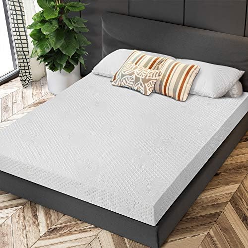 PrimaSleep 5 Inch Gel Memory Foam Mattress, Supportive & Pressure Relief, White,Twin