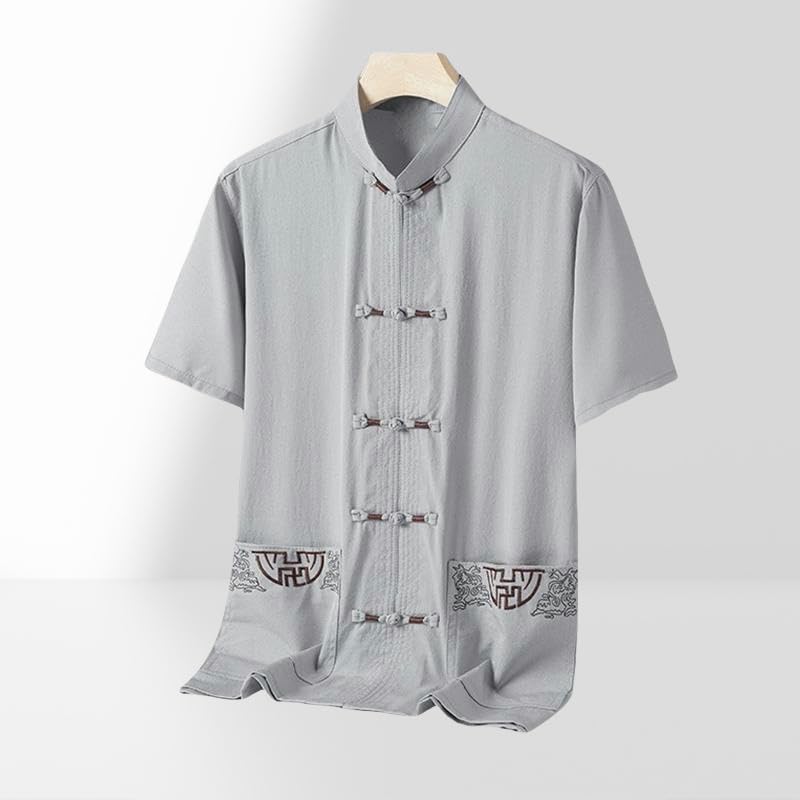 Style chinois Hanfu haut de gamme : ensemble d'été fluide homme