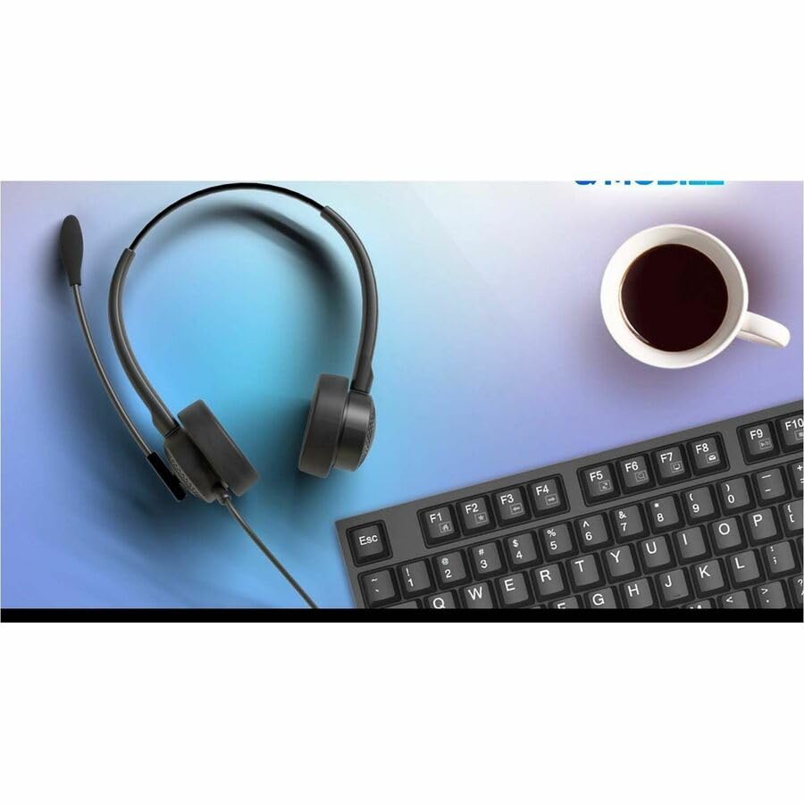 Image of Adesso Xtream P4T-TAA USB Headset with Microphone Push to Talk Button Volume Control Answer End Call for Computer PC Mac Windows Business Communication Made in Taiwan TAA Compliant
