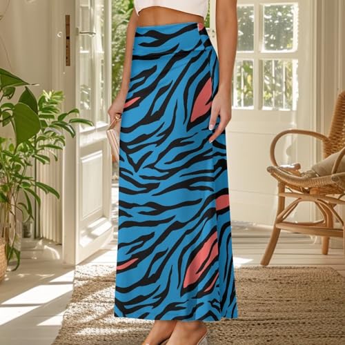 High Waisted Maxi Skirt Casual Pencil Skirt A-Line Flared Maxi Skirts Spring Summer Long Skirts for Women2