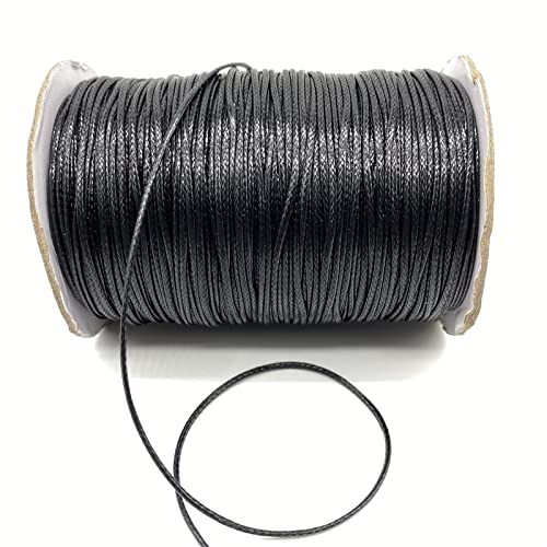 Perlenfaden-Bastelschnur, Baumwoll-Makramee-Seilschnur, Perlenschnur, 10 Yards/Lot, 1 mm gewachste Schnur, PU-Lederfaden, Schnur, Schnur, Riemen, Halskette, Seil for die Schmuckherstellung, DIY-Armban