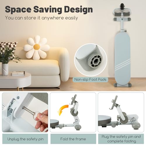 COSTWAY Sit Up Bench, 150KG Foldable Abdominal Training Workout Bench with 3 Gear Adjustable Angles and Adjustable Length, Versatile AB Crunch Machine Fitness Equipment for Home Gym - Image 5