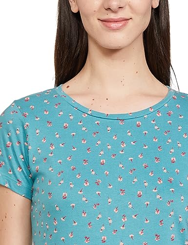 Image of Amazon Brand - Eden & Ivy Women's Cotton Knee Length Casual Nightgown (ENISS22WSPDR109 Grey 1 S)