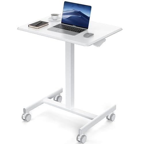 DUMOS Small Standing Desk on Wheels Adjustable Height