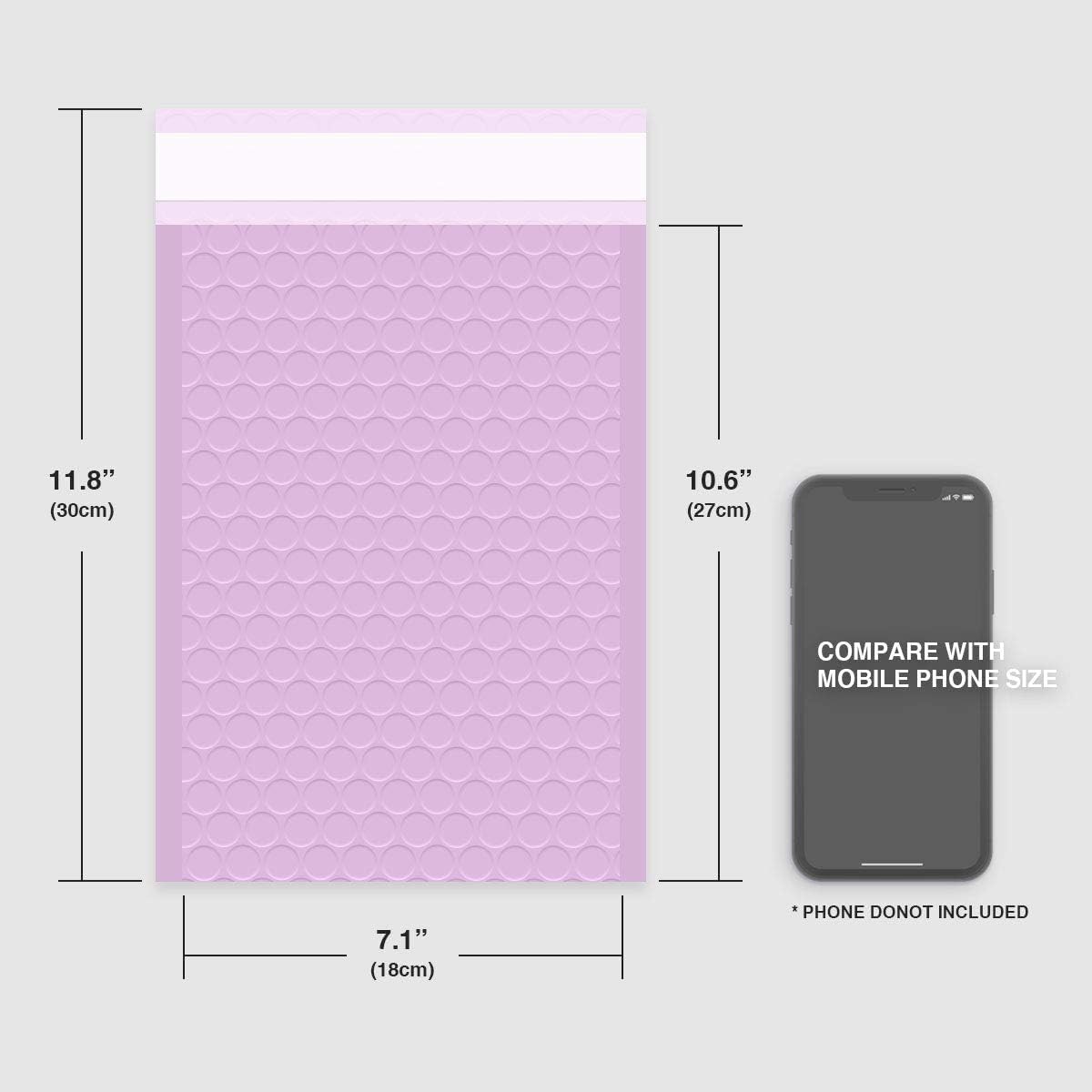 25 Pack Poly Bubble Mailers Padded Envelopes Retailer Shipping Bags with Waterproof Self Seal Strip (purple1, #0 7x10 inch)