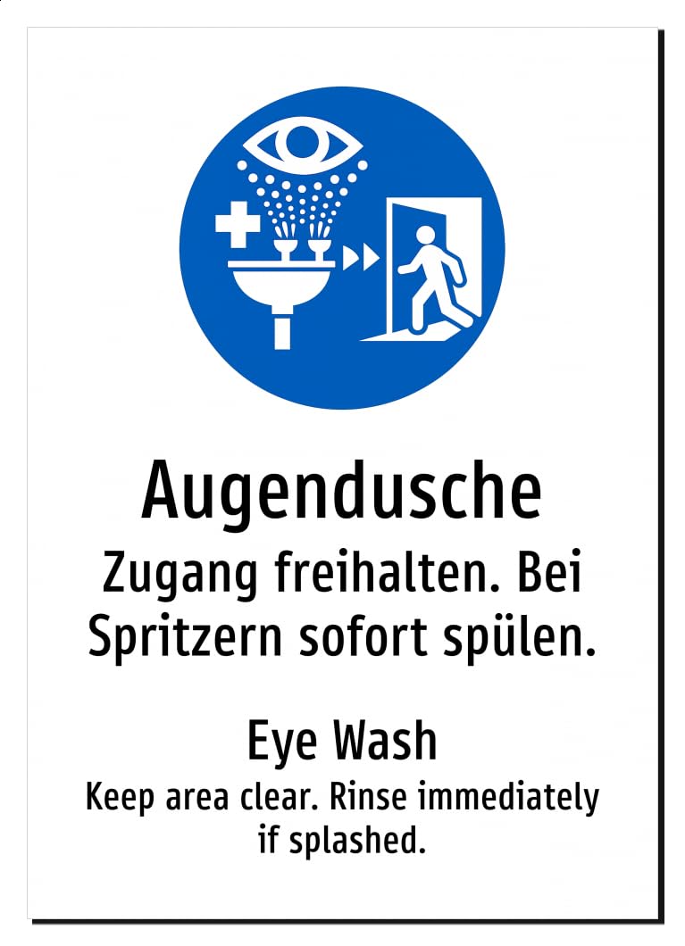 50369-DEEN-S-08 | Augendusche Eye Wash Schild/Aufkleber | Deutsch