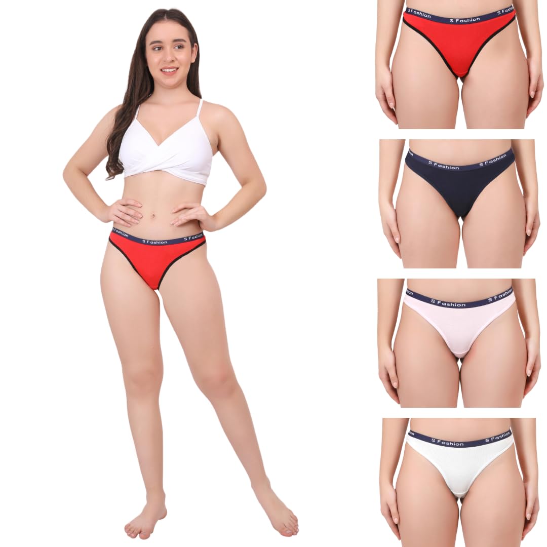 pleasing strings Sporty Cotton Thongs Pack for Women-picture-13