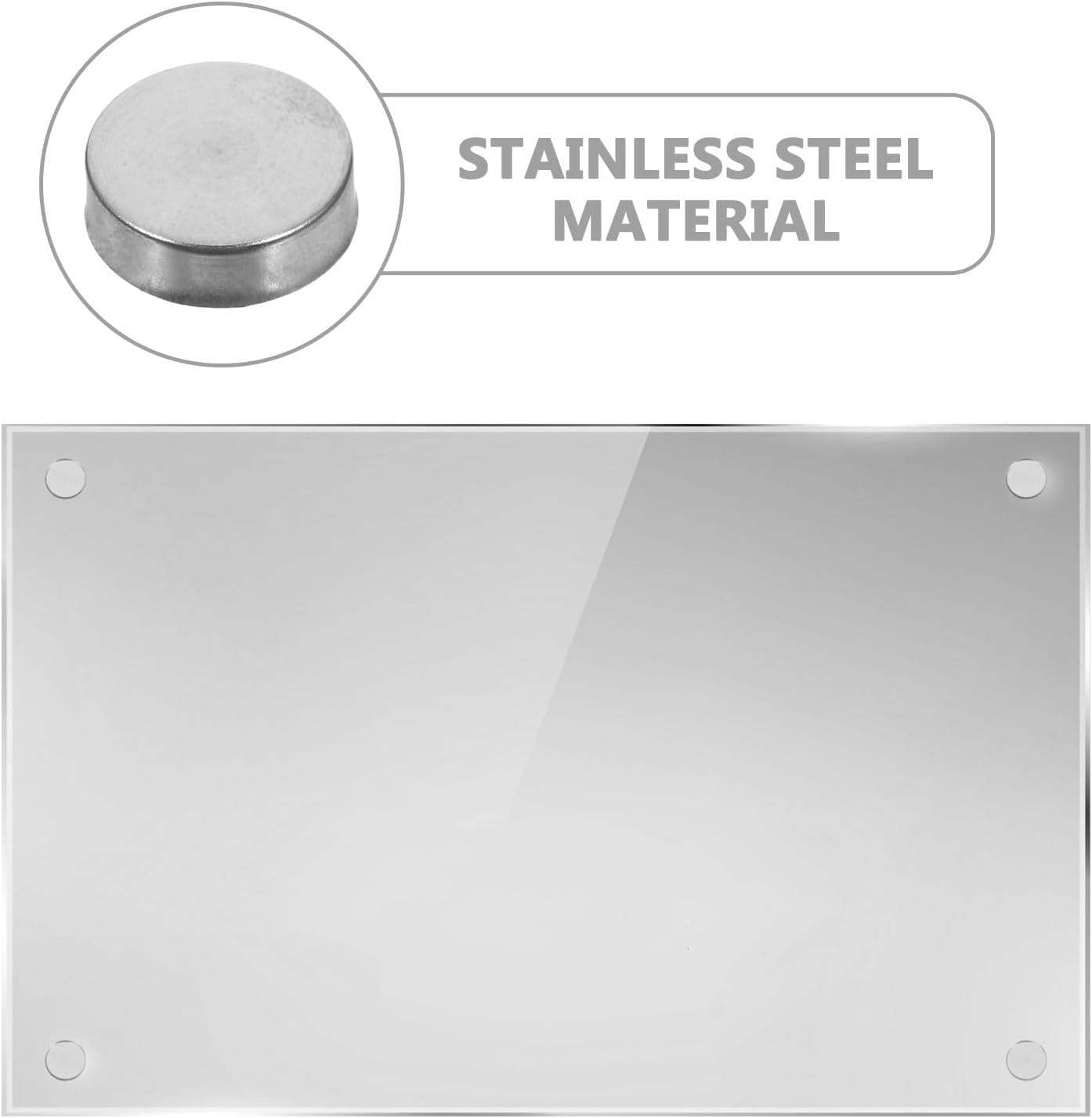 100pcs 12mm Stainless Steel Decorative Mirror Screws with Caps