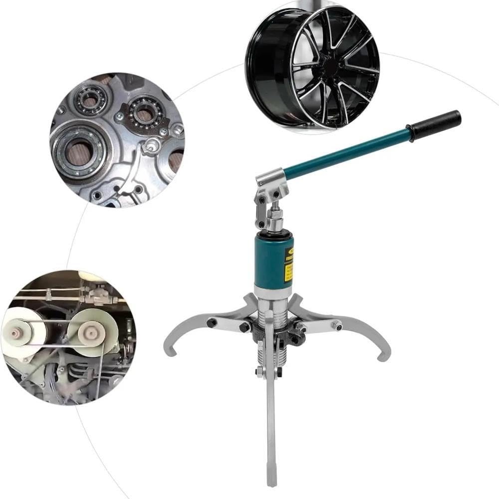 Extractor de Cojinetes Juego Extractor hidráulico 15T para 2 o 3 mordazas, Utilizado para Quitar Ejes, Bridas, Engranajes, poleas y Volantes Kit de Extractor de Engranajes