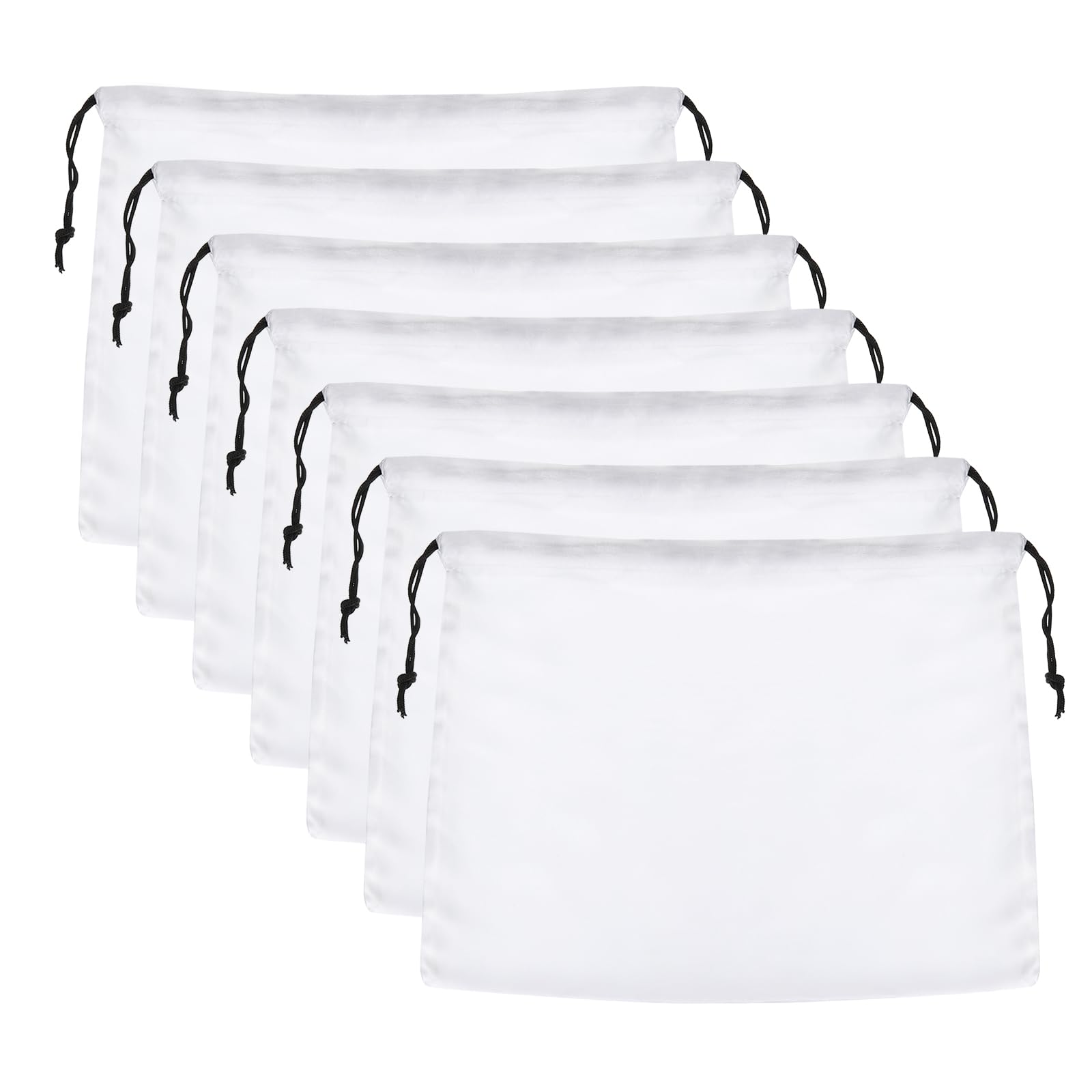 PATIKIL 19.7x15.7 Inch Dust Bags for Handbags 7 Pcs Purse Storage Bag Cover with Drawstring for Travel Storage Pouch Cloth Shoes White