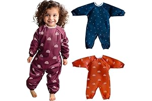 Full Body Long Sleeve Baby Bibs for Mess Free Dining (6-36 Months)