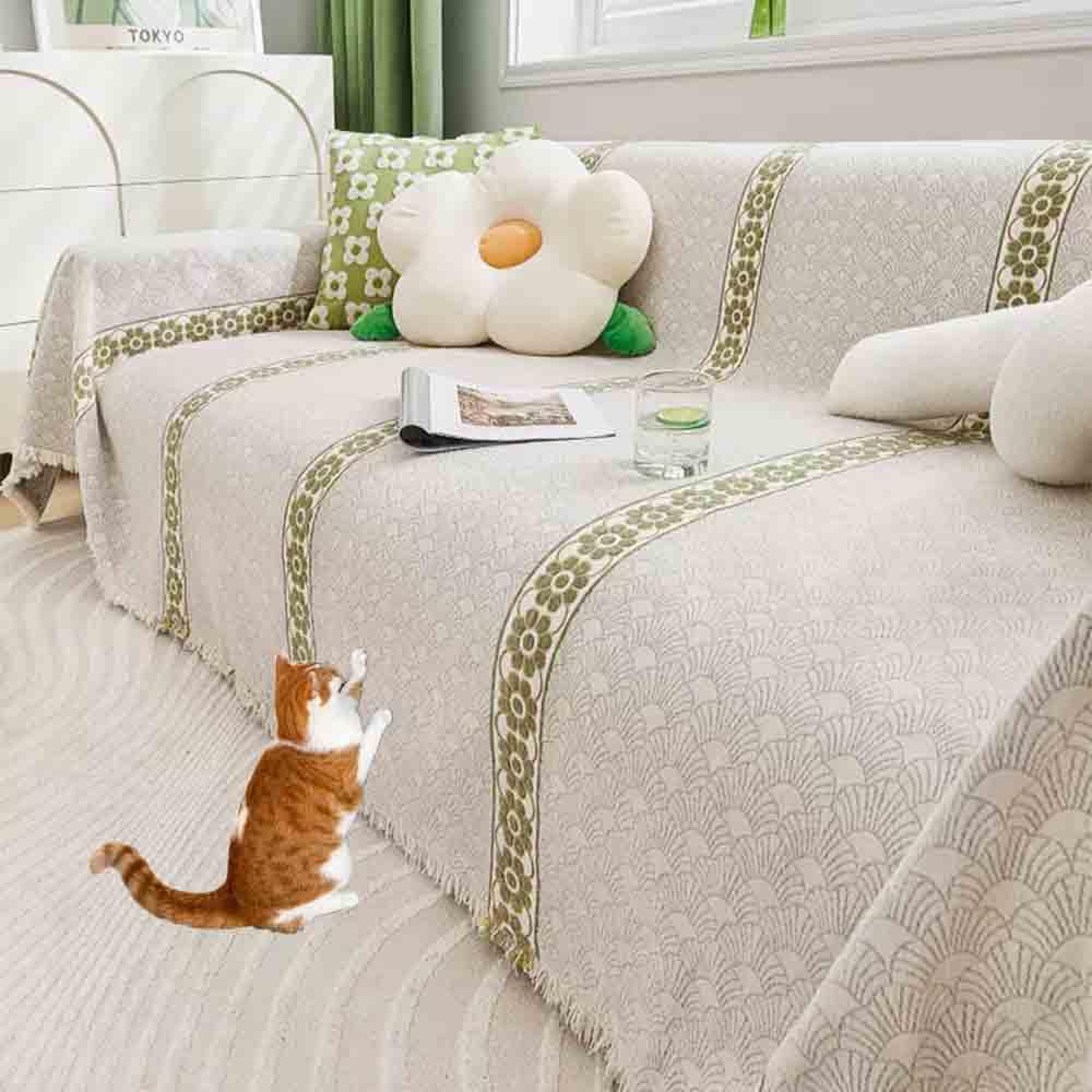 HLTQL Sofa Throws Large 3 Seater, Throws for Sofas Large, Chenille Extra Large Throws for Settees 4 Seater, Non Slip Sofa Throws Settee Throws for Couch, Armchair and Bed(#419,180x340cm)