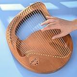 TTLIFE Arpa De Caoba, Instrumento Musical De Arpa De Mano De Lira De Estilo Antiguo Cuerda Con 24 Cuerdas De Repuesto y Bolsa De Rendimiento, Para Principiantes Amantes De La Música Niños Adultos