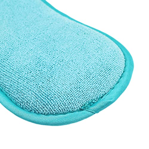 Image of Durable Scrub Scouring Sponge, Non-Scratch Microfiber Multi Surface Scrub and Wipe Sponges, Effortless Cleaning of Dishes, Pots and Pans, 6 Pack, Blue