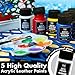 Craft It Up Sneaker Painting Kit - Complete Shoe Paint for Customization - Paint, Brushes, Tape & More Included, Jet Black, True White, Virginia Blue, Spring Yellow, Redwood Rose
