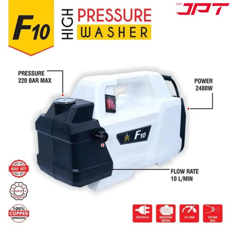 Image of JPT Combo F10 High Pressure Washer with 15-Metre Pressure Washer Hose Pipe