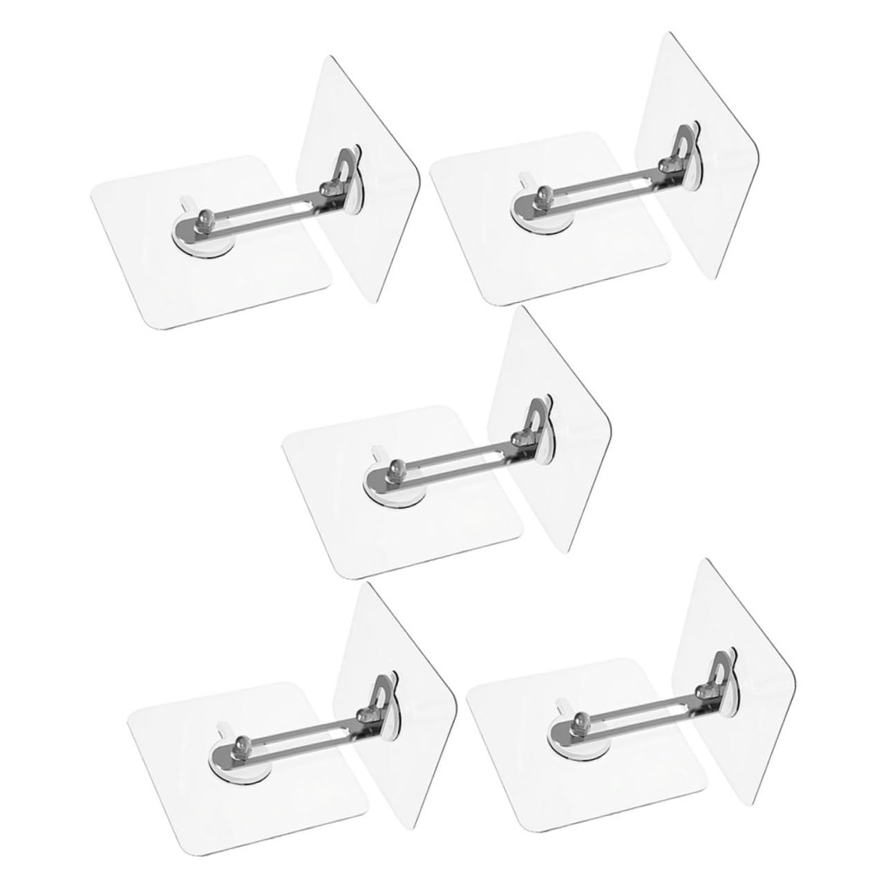 ULDIGI Secure Baby Proofing Furniture Anchors 5 Sets No Drill Wall Anchors for Dressers Bookshelves Cabinets Anti-tip Straps Wall Safety for Boys and Girls