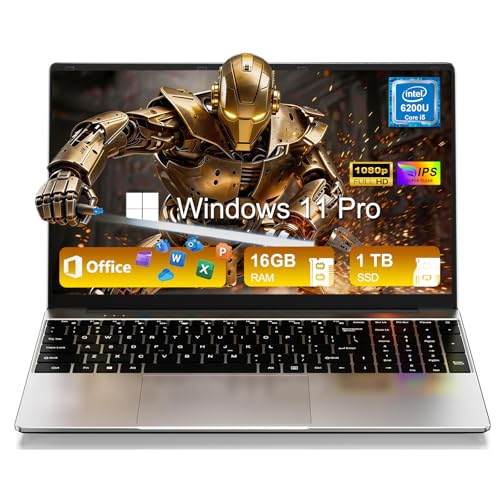 Image of 2026 Premium 15.6 inch FHD Business Laptop Computer, 16GB RAM 1TB SSD, Core I5(up to 2.8Ghz), Windows 11 Pro, Backlit Keyboard, Numeric Keypad, Slim Student Notebook PC