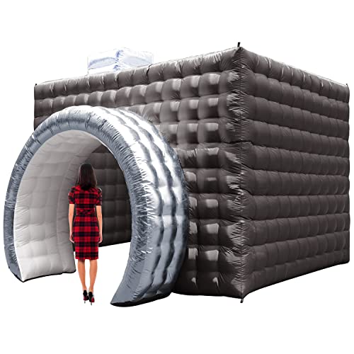 MOKMOK Inflatable Photo Booth Enclosure 2 Doors,with Led Light, Blower,for Advertising, Bars, Shopping Malls, Events, Trade Shows, Photo Booth Companies